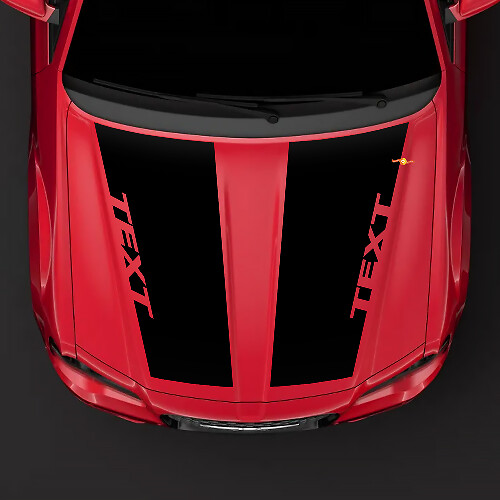 Chrysler 300C HEMI-stijl motorkapsticker sticker bovenaan verduisterend voorgesneden
 1