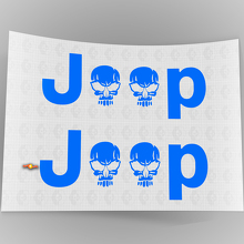 Jeep Skull Zij Vinyl Stickers Set voor Jeep Wrangler Rubicon_2