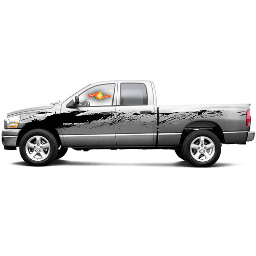 Splash modder vuil 4x4 kant bed deuren pick-up noodlijdende grunge vrachtwagen auto vinyl grafische sticker sticker nachtkastje f-150 toendra ram

