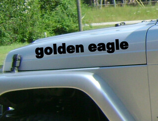 2 gouden adelaar Jeep Wrangler Rubicon CJ TJ YJ JK Vinyl Stickers