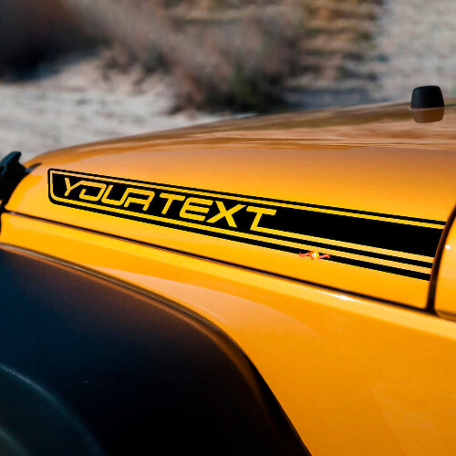 Custom motorkapstrepen vinylstickers voor Jeep Wrangler