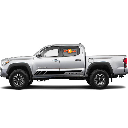 Aangepaste Tekst Accent Strepen Zijdeur Vinyl Decal Sticker voor Toyota Tundra