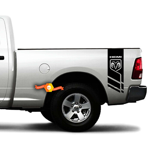 Hemi Stijl Zijstrips Vinylstickers Set voor Ram 1500-3500