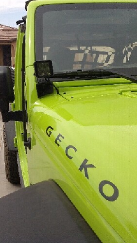 Gecko Zijscherm Vinyl Decal Set voor Jeep Wrangler