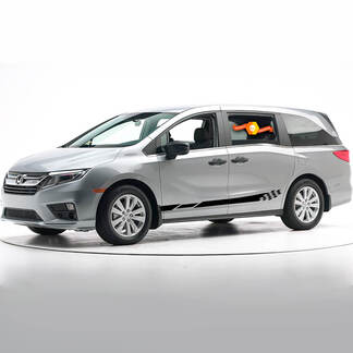 2X Meerdere Auto Decal Grafische Sticker Side Stripe Kit Voor Honda Odyssey
