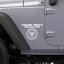 Aangepaste Vinylsticker Zombie-uitbraak Respons Team voor Jeep Wrangler Unlimited_2
