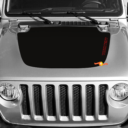 Jeep Wrangler en Gladiator Hood Sticker sticker, eenvoudig grafisch
