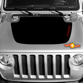 Jeep Wrangler en Gladiator Hood-sticker, eenvoudige afbeelding
