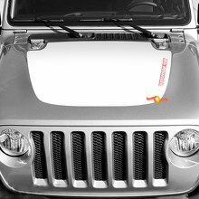 Jeep Wrangler en Gladiator Hood Sticker sticker, eenvoudig grafisch
 3
