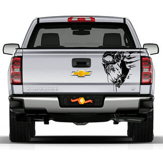 Elk Truck Bed Skull Tailgate Accent Vinyl Graphics stripe decal model
