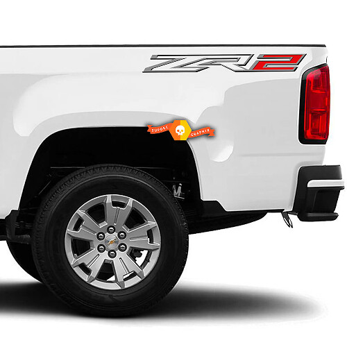 Grote ZR2 zijkant Vinyl Stickerset voor Chevy Colorado