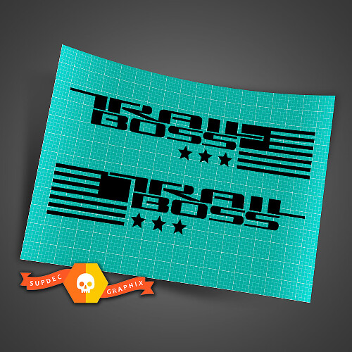 2 Chevy Silverado TRAIL BOSS Amerikaanse vlag spatbordbadges 4WD 4X4 stickers
