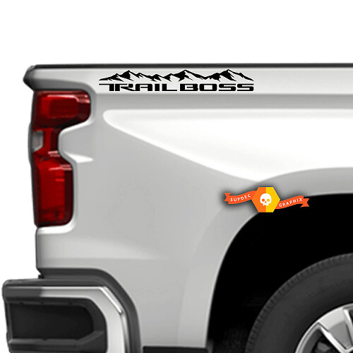 Trail Boss Mountain Truckcabine Vinyl Decal Set voor Chevy Silverado 2019-20