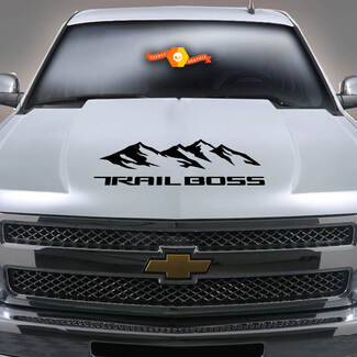 2019 2020 Chevy Silverado 1500 Mountain TRAIL BOSS Motorkap Decal Accent Sticker
