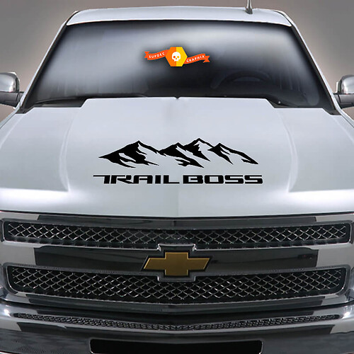 2019 2020 Chevy Silverado 1500 Mountain TRAIL BOSS Hood Decal Accentsticker
