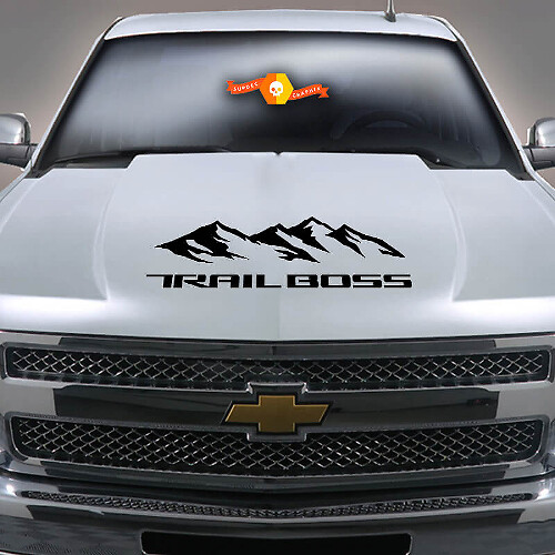 2019 2020 Chevy Silverado 1500 Mountain TRAIL BOSS Hood Decal Accentsticker
