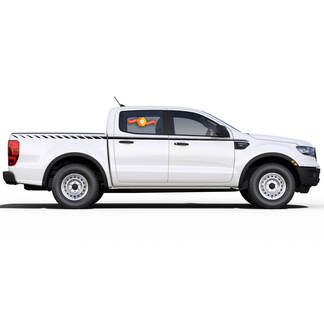 2X UpRoar Stripe Past op 2019 - 2020 Ford Ranger grafische sticker
