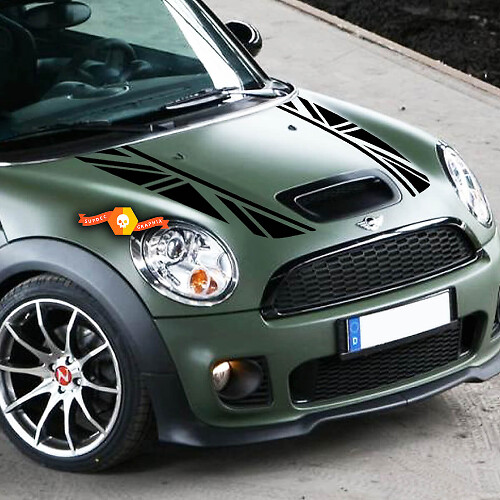 Britse Vlag Motorkap Vinyl Strepen Stickers voor MINI Cooper S