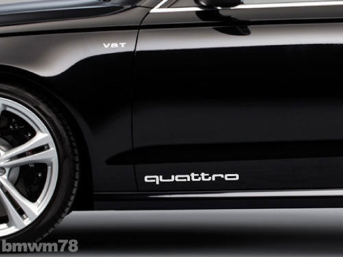 2 AUDI Quattro Side Trunk Sticker A4 A5 A6 A8 S4 S5 Q5 Q7