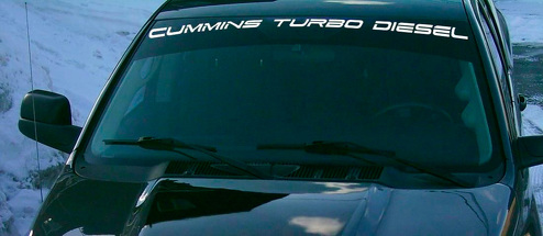 Sticker voor Ram Truck CUMMINS TURBO DIESEL WINDSCHERM Vinyl Sticker