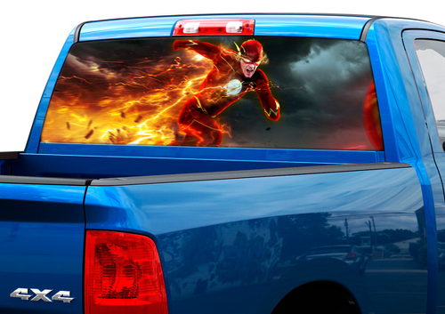 Flash DC Comics films Achterruit Decal Sticker Pick-up Truck SUV Auto #1