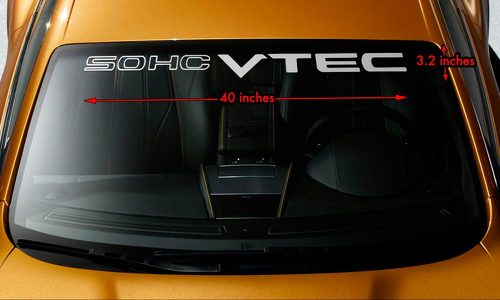 HONDA SOHC VTEC Windscherm Banner Vinyl Lang Laatste Premium Decal Sticker 40
