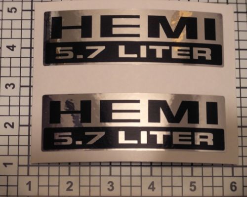 Hemi Decals 5.7 Liter Chroom Zwart Set X2 PAIR Stroker Diesel