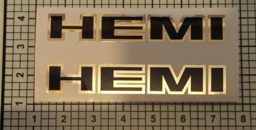 Hemi-stickers Chroom Zwart Set X2 PAIR Stroker Diesel