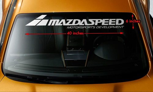 MAZDA MAZDASPEED STYLE #2 Windscherm Banner Vinyl Premium Decal Sticker 40