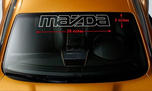 MAZDA OVERZICHT Voorruit Banner Vinyl Langdurige Sticker Sticker 28