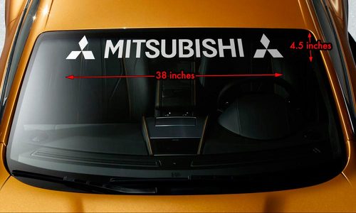 MITSUBISHI THREE DIAMOND Premium Windscherm Banner Vinyl Decal Sticker 38