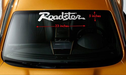 ROADSTER MIATA MX-5 MAZDA Windscherm Banner Premium Vinyl Decal Sticker 23