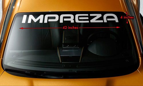 SUBARU IMPREZA Premium Windscherm Banner Langdurige Vinyl Decal Sticker 42x4