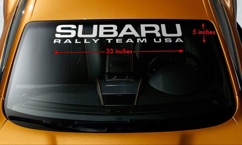 SUBARU RALLY TEAM USA WRX STI WRC Windscherm Banner Vinyl Decal Sticker 33