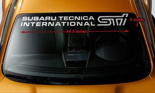 SUBARU STI TECNICA INTERNATIONAL Windscherm Banner Vinyl Decal Sticker 44.5x5