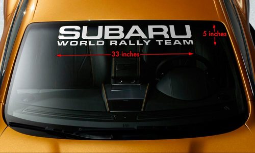 SUBARU WORLD RALLY TEAM WRX STI WRC Voorruit Banner Vinyl Decal Sticker 33