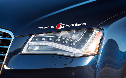 Aangedreven door Audi Sport sticker sticker A4 A5 A6 A7 S8 TT Q5 Q7 Embleem Logo