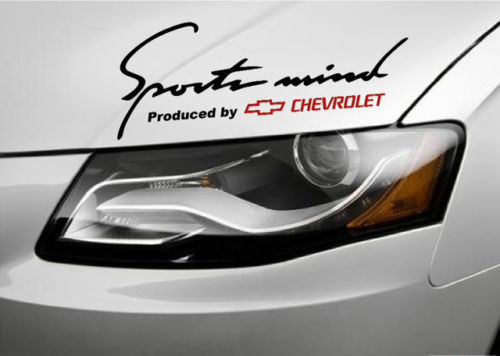 2 Sports Mind Geproduceerd door Chevrolet Racing Sticker sticker