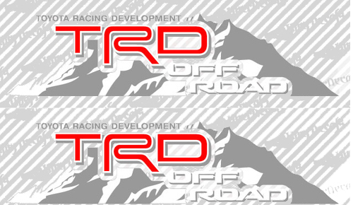 2 TOYOTA TRD OFF Mountain TRD race ontwikkelingszijde vinyl sticker sticker 3