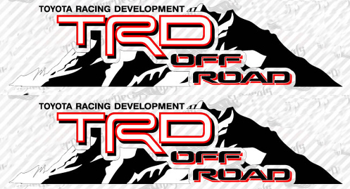 2 TOYOTA TRD OFF Mountain TRD race ontwikkelingszijde vinyl sticker sticker 4