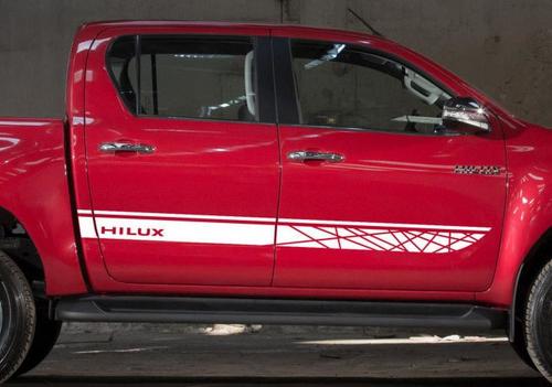 Toyota HILUX 2016 TRD grafische sticker Zijstreep