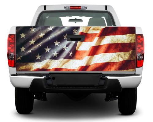 USA vlag patriottische vintage achterklep sticker sticker wrap pick-up truck SUV auto