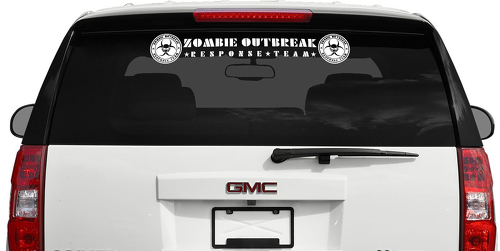 Zombie Outbreak Response Team Logo Schedel Biohazard Voorruit Auto Vinyl Banner Sticker Sticker