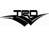 Sticker met TRD-logo op de kap