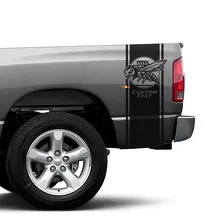 Aangepaste tekst Rumble Bee logo vrachtwagenstickers voor Dodge RAM