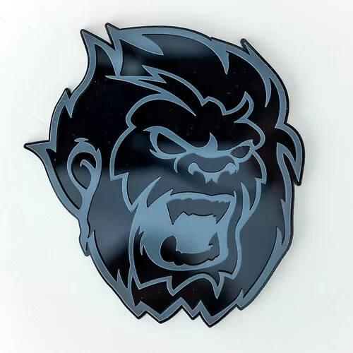 Sport Embleem Auto Spatbord Sticker - Metalen Badge Zwart Rood (1 Paar)