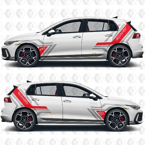 Auto-Dress Zijstrepen stickerset/decoratie geschikt voor VW UP GTI