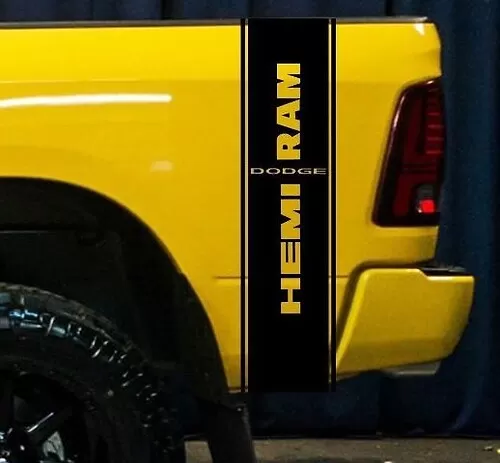 Dodge Ram mk4 1500 Rebel zijbed grafische streep sticker